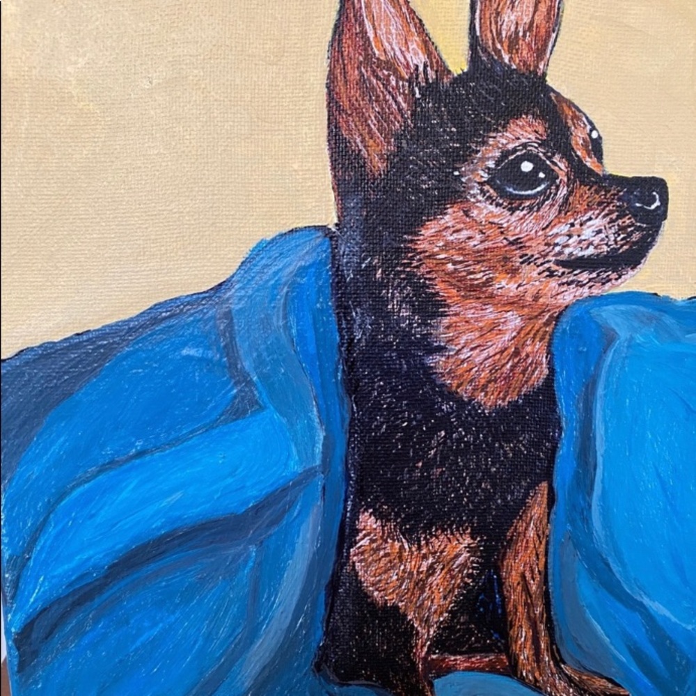 RIKKISRATPACK Custom painting of Chihuahua